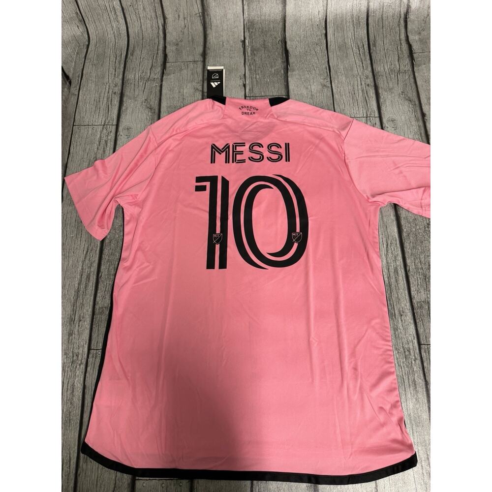 NWT adidas Men's Inter Miami CF 24/25 Messi Home Jersey Large Pink Slim Fit LG - Picture 11 of 12